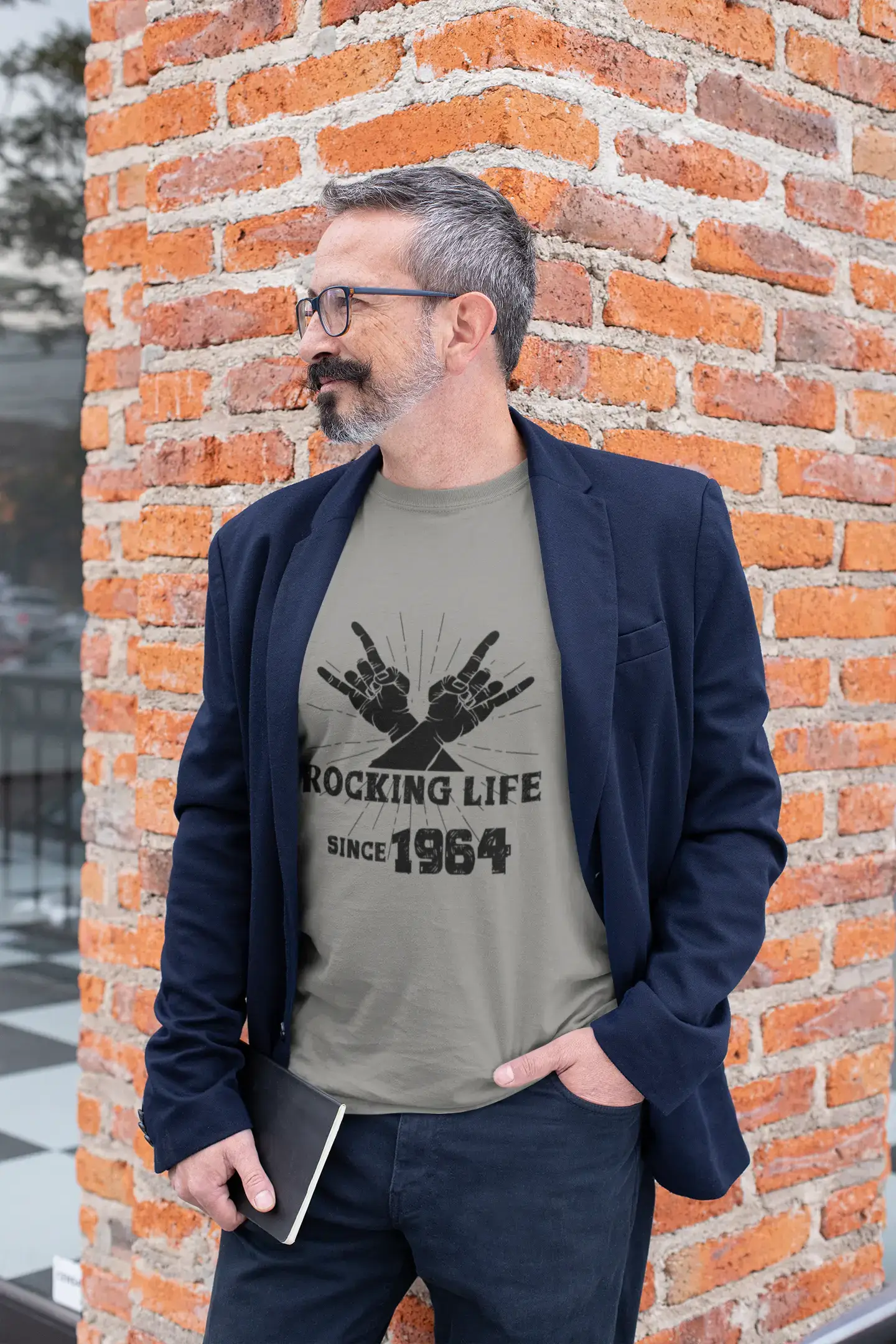 Homme Tee Vintage T Shirt Rocking Life Since 1964