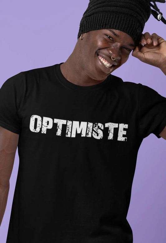Homme Tee Vintage T Shirt optimiste