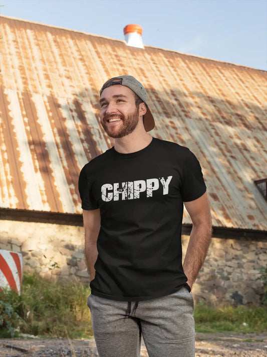 chippy Men's Vintage T shirt Black Birthday Gift 00554