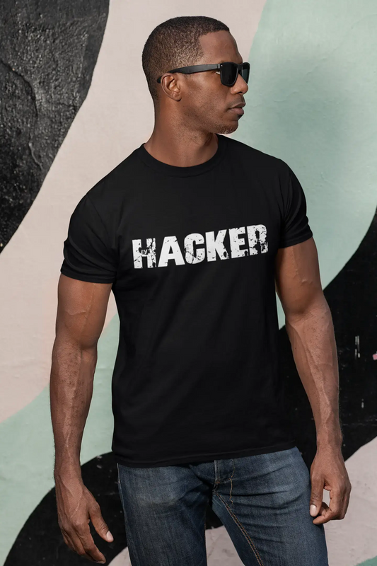 hacker Men's Vintage T shirt Black Birthday Gift 00554
