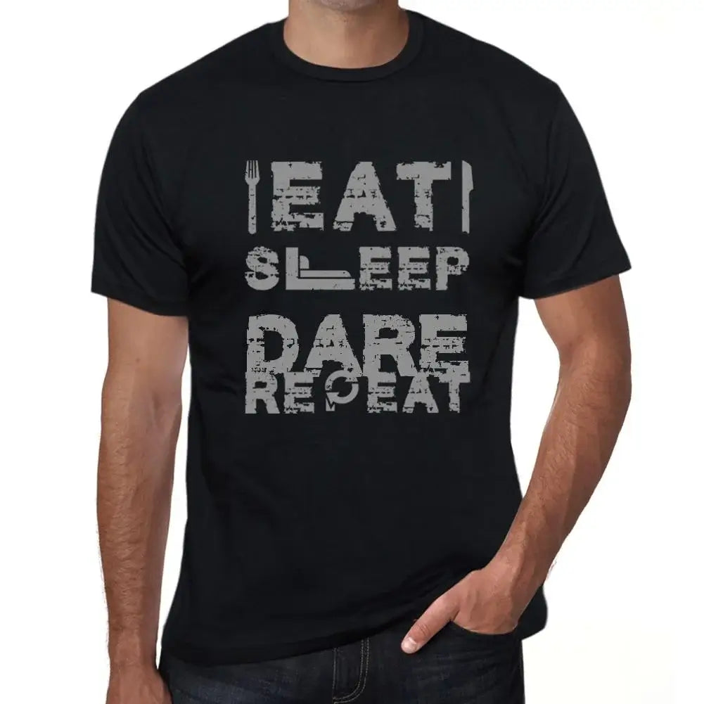 Men's Graphic T-Shirt Eat Sleep Dare Repeat Eco-Friendly Limited Edition Short Sleeve Tee-Shirt Vintage Birthday Gift Novelty