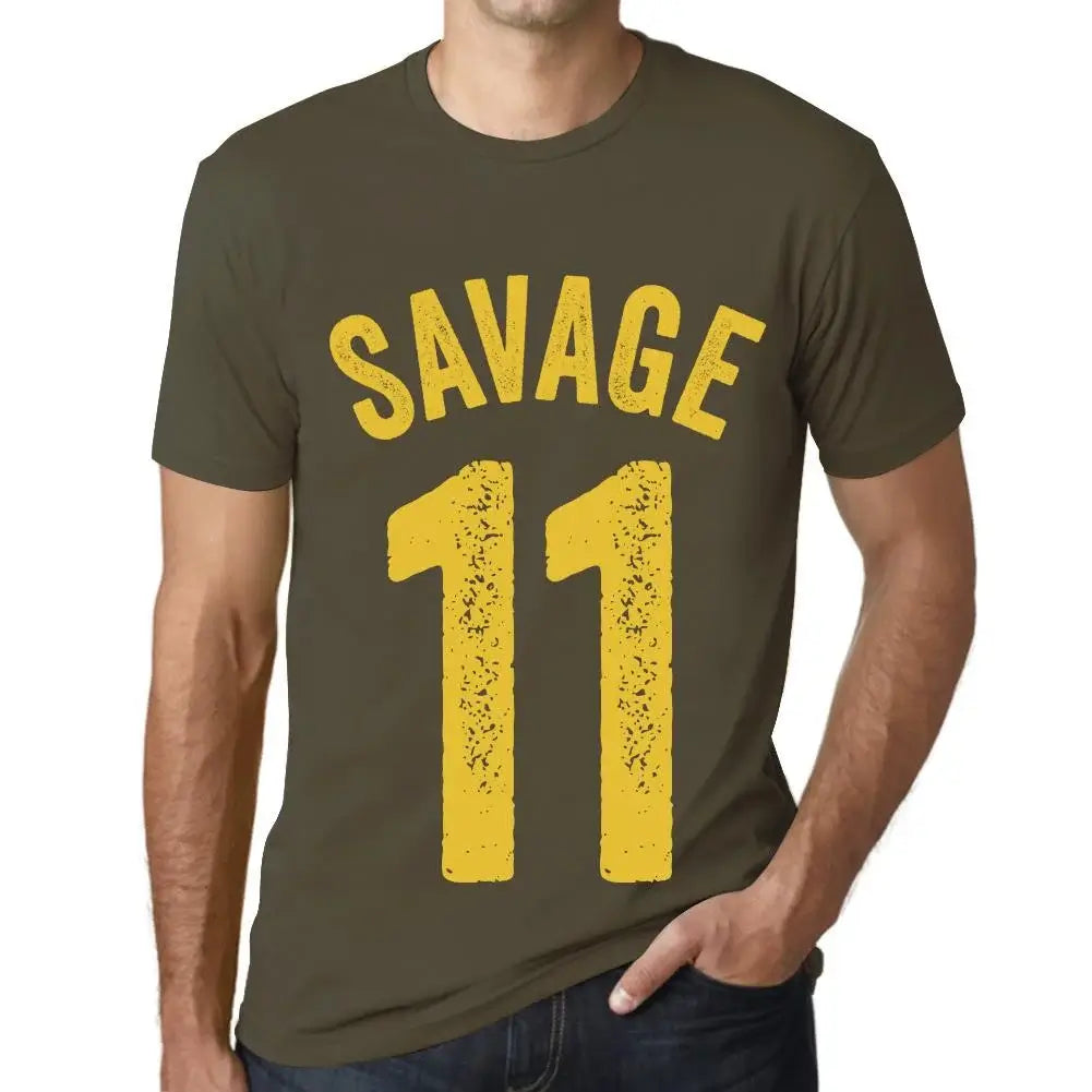 Men's Graphic T-Shirt Savage 11 11st Birthday Anniversary 11 Year Old Gift 2013 Vintage Eco-Friendly Short Sleeve Novelty Tee