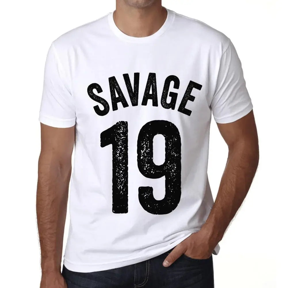 Men's Graphic T-Shirt Savage 19 19th Birthday Anniversary 19 Year Old Gift 2005 Vintage Eco-Friendly Short Sleeve Novelty Tee