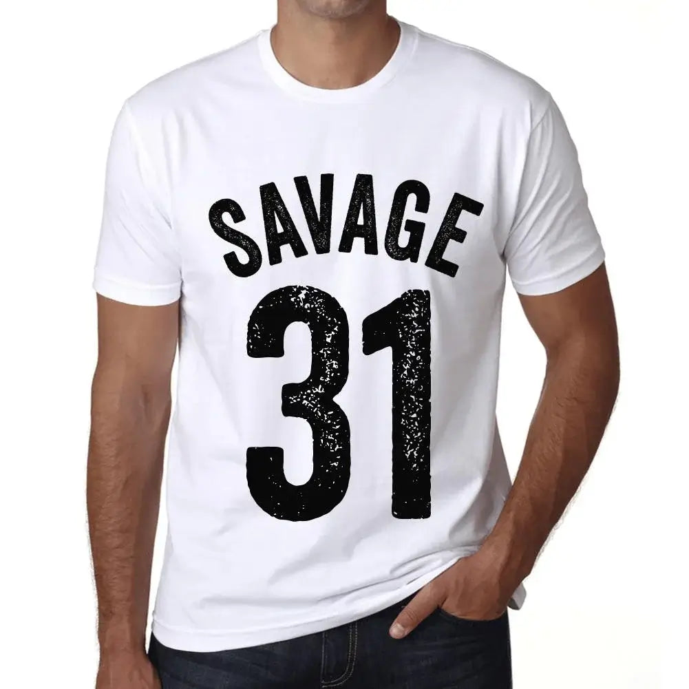 Men's Graphic T-Shirt Savage 31 31st Birthday Anniversary 31 Year Old Gift 1993 Vintage Eco-Friendly Short Sleeve Novelty Tee