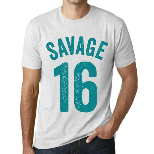 Men's Graphic T-Shirt Savage 16 16th Birthday Anniversary 16 Year Old Gift 2008 Vintage Eco-Friendly Short Sleeve Novelty Tee