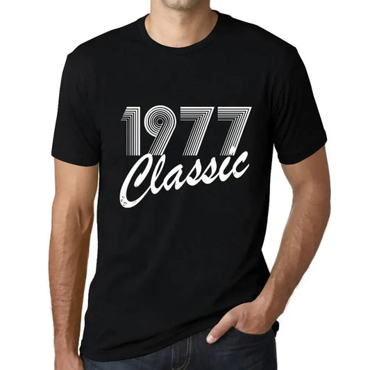 Men's Graphic T-Shirt Classic 1977 47th Birthday Anniversary 47 Year Old Gift 1977 Vintage Eco-Friendly Short Sleeve Novelty Tee