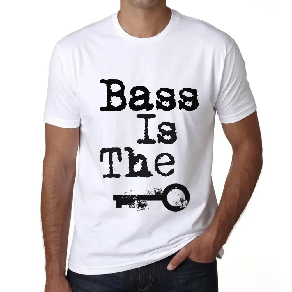 Men's Graphic T-Shirt Bass Is The Key Eco-Friendly Limited Edition Short Sleeve Tee-Shirt Vintage Birthday Gift Novelty