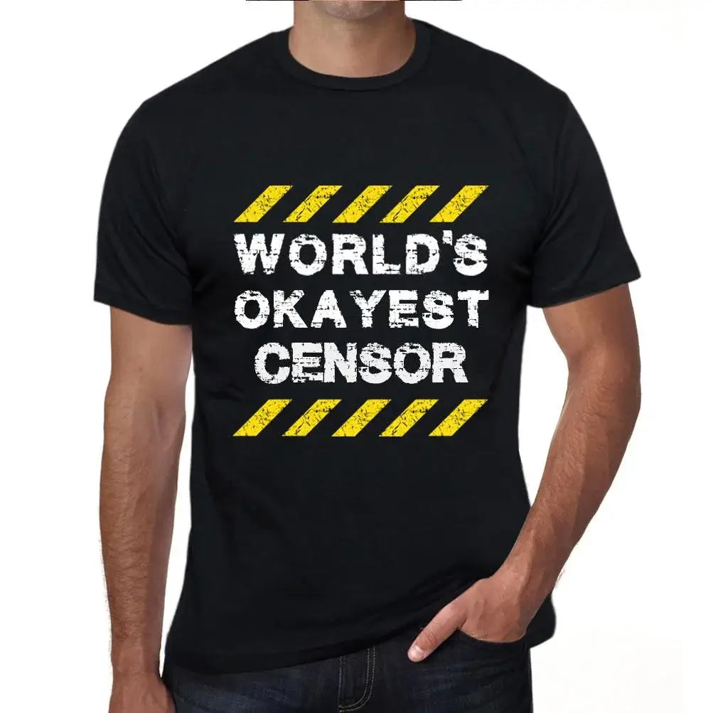 Men's Graphic T-Shirt Worlds Okayest Censor Eco-Friendly Limited Edition Short Sleeve Tee-Shirt Vintage Birthday Gift Novelty