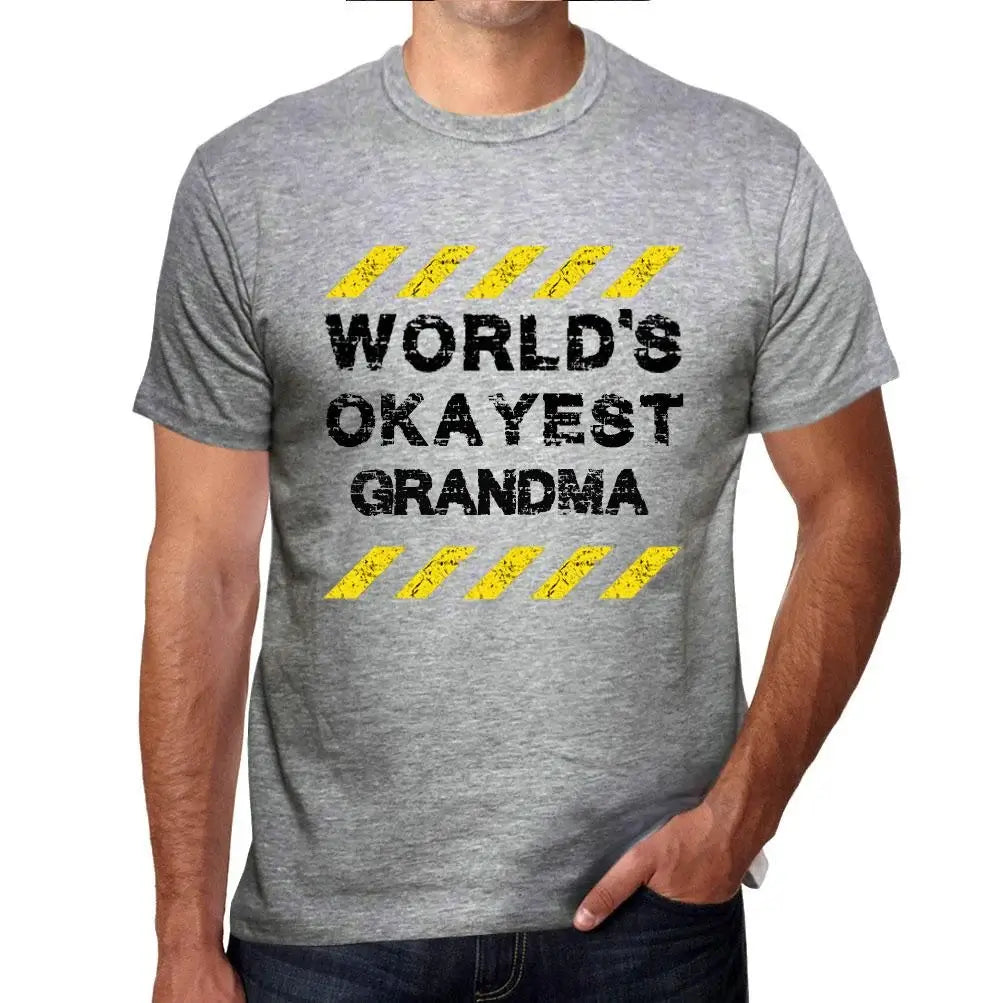 Men's Graphic T-Shirt Worlds Okayest Grandma Eco-Friendly Limited Edition Short Sleeve Tee-Shirt Vintage Birthday Gift Novelty