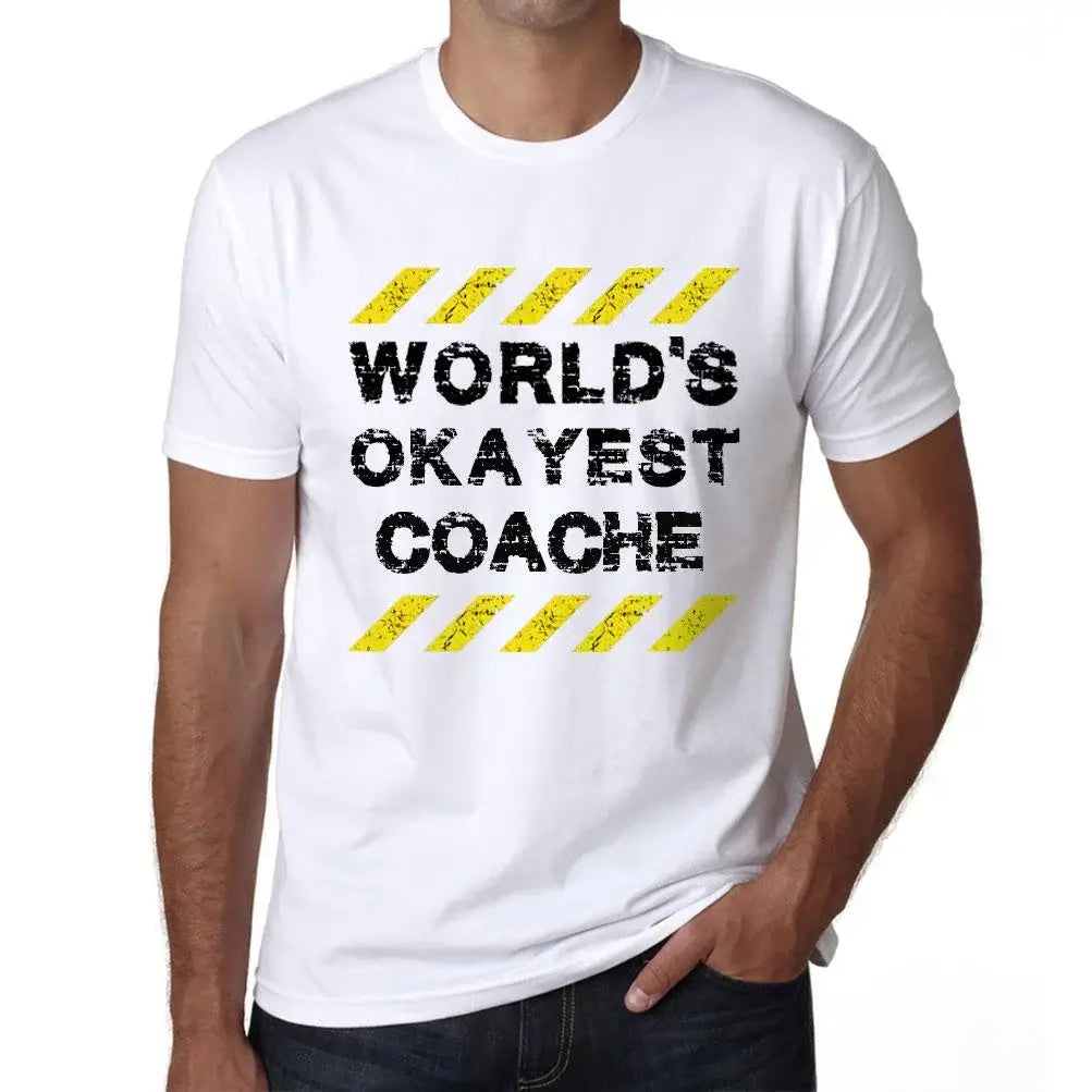 Men's Graphic T-Shirt Worlds Okayest Coache Eco-Friendly Limited Edition Short Sleeve Tee-Shirt Vintage Birthday Gift Novelty