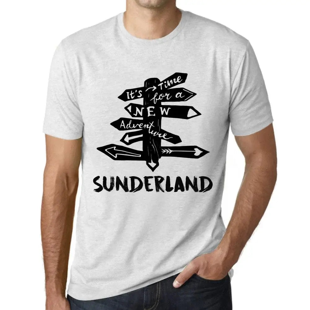 Men's Graphic T-Shirt It’s Time For A New Adventure In Sunderland Eco-Friendly Limited Edition Short Sleeve Tee-Shirt Vintage Birthday Gift Novelty