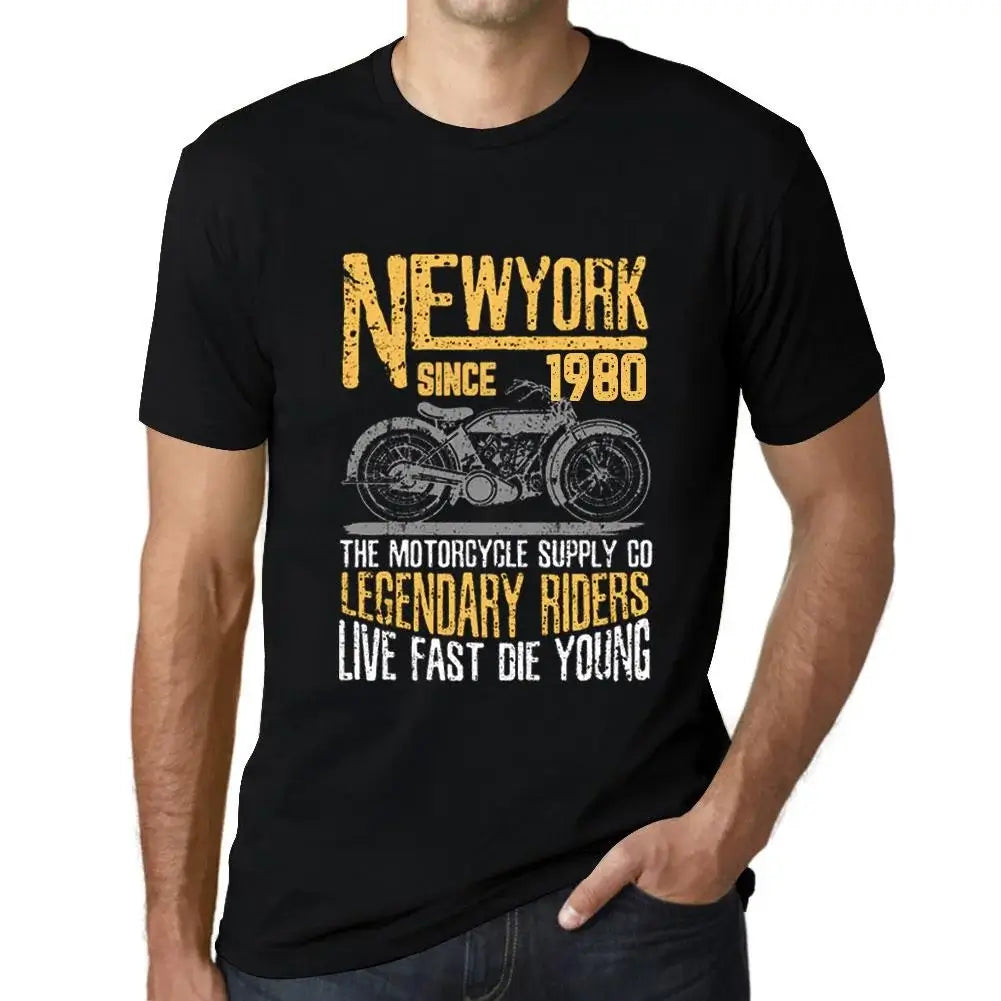 Men's Graphic T-Shirt Motorcycle Legendary Riders Since 1980 44th Birthday Anniversary 44 Year Old Gift 1980 Vintage Eco-Friendly Short Sleeve Novelty Tee