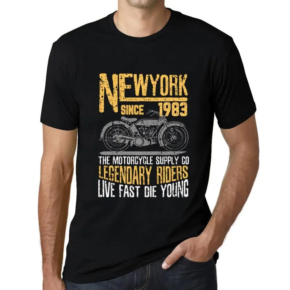 Men's Graphic T-Shirt Motorcycle Legendary Riders Since 1983 41st Birthday Anniversary 41 Year Old Gift 1983 Vintage Eco-Friendly Short Sleeve Novelty Tee