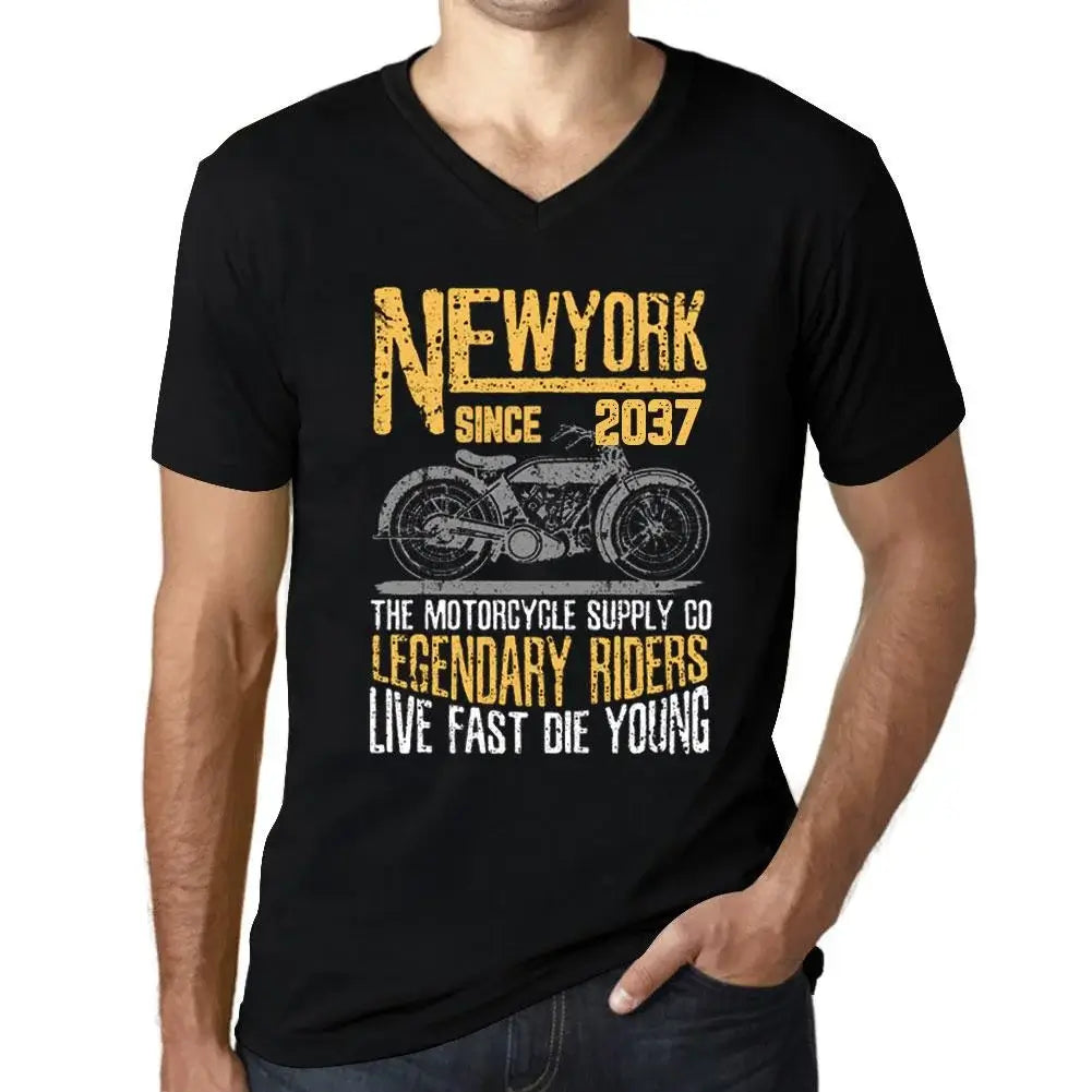 Men's Graphic T-Shirt V Neck Motorcycle Legendary Riders Since 2037