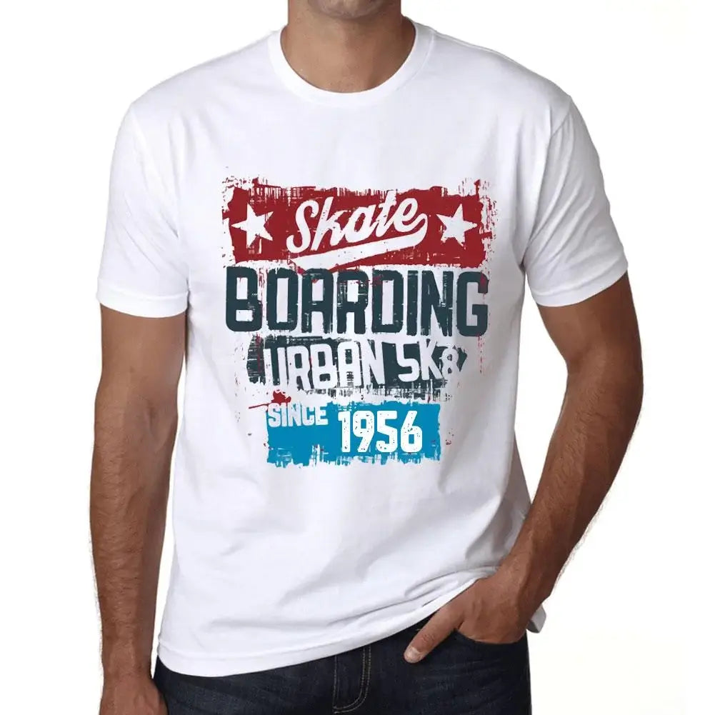 Men's Graphic T-Shirt Urban Skateboard Since 1956 68th Birthday Anniversary 68 Year Old Gift 1956 Vintage Eco-Friendly Short Sleeve Novelty Tee