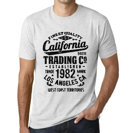 Men's Graphic T-Shirt California Trading Since 1982 42nd Birthday Anniversary 42 Year Old Gift 1982 Vintage Eco-Friendly Short Sleeve Novelty Tee
