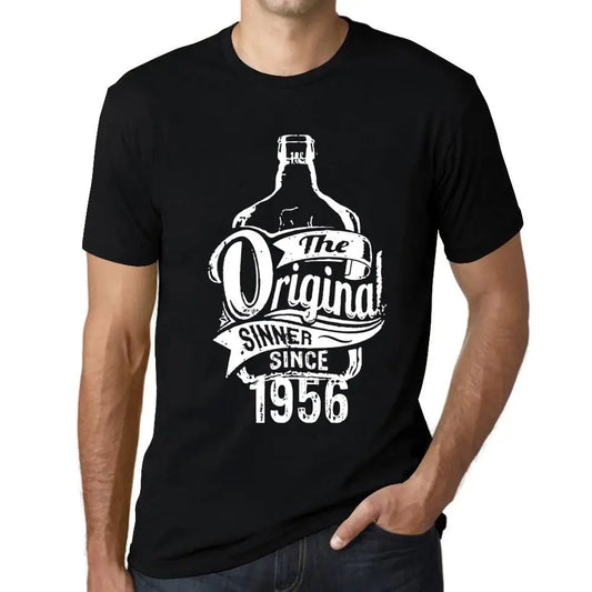 Men's Graphic T-Shirt The Original Sinner Since 1956 68th Birthday Anniversary 68 Year Old Gift 1956 Vintage Eco-Friendly Short Sleeve Novelty Tee