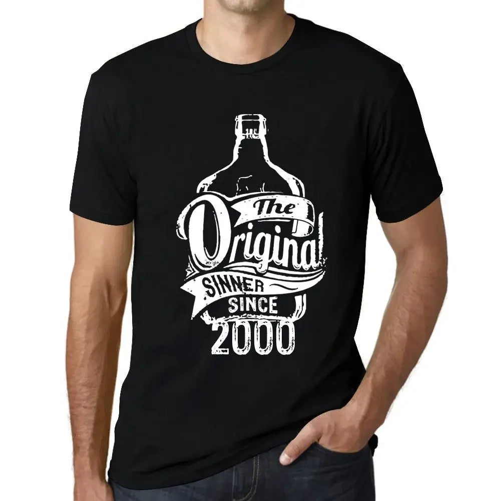 Men's Graphic T-Shirt The Original Sinner Since 2000 24th Birthday Anniversary 24 Year Old Gift 2000 Vintage Eco-Friendly Short Sleeve Novelty Tee