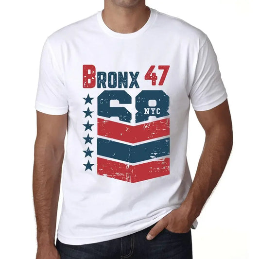 Men's Graphic T-Shirt Bronx 47 47th Birthday Anniversary 47 Year Old Gift 1977 Vintage Eco-Friendly Short Sleeve Novelty Tee