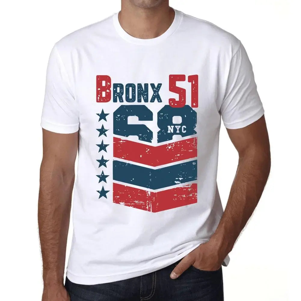 Men's Graphic T-Shirt Bronx 51 51st Birthday Anniversary 51 Year Old Gift 1973 Vintage Eco-Friendly Short Sleeve Novelty Tee