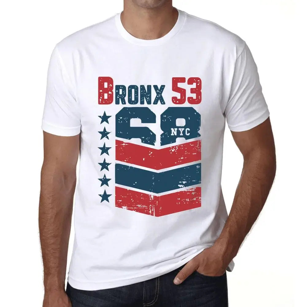 Men's Graphic T-Shirt Bronx 53 53rd Birthday Anniversary 53 Year Old Gift 1971 Vintage Eco-Friendly Short Sleeve Novelty Tee