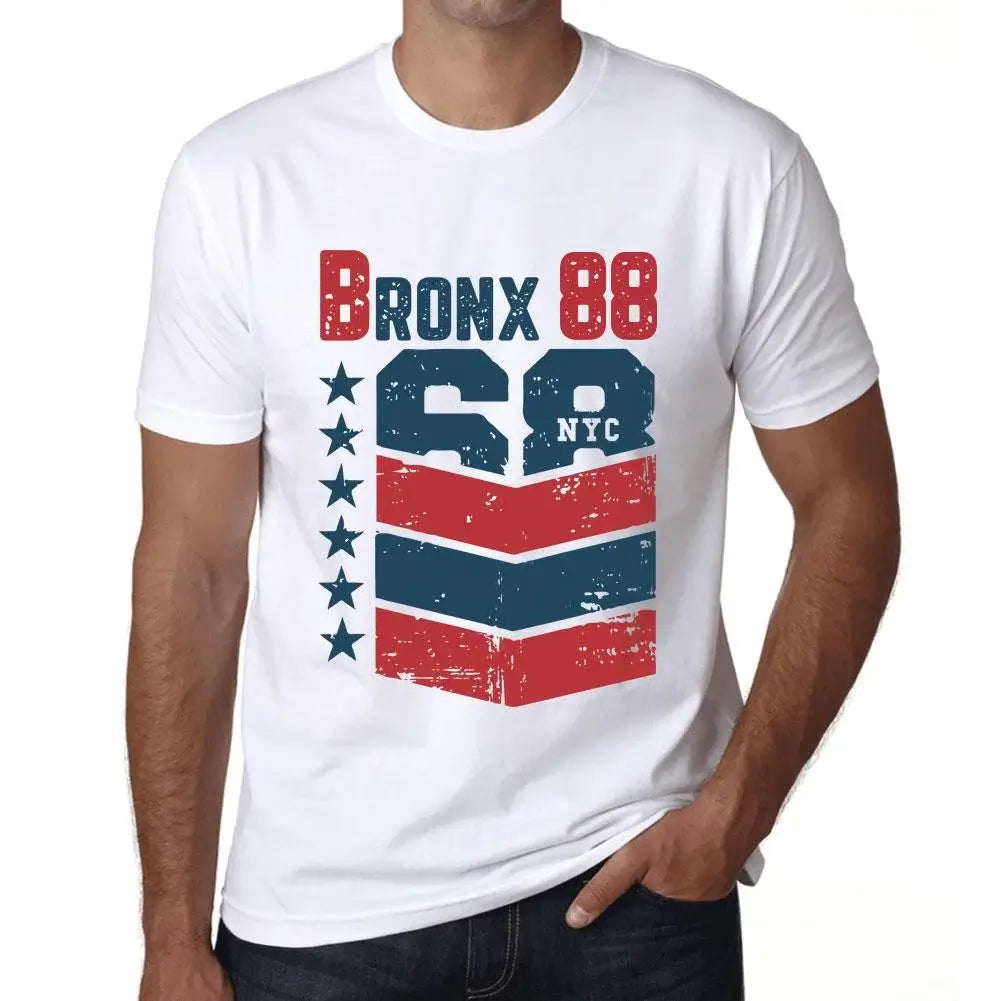 Men's Graphic T-Shirt Bronx 88 88th Birthday Anniversary 88 Year Old Gift 1936 Vintage Eco-Friendly Short Sleeve Novelty Tee