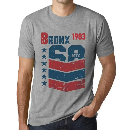 Men's Graphic T-Shirt Bronx 1983 41st Birthday Anniversary 41 Year Old Gift 1983 Vintage Eco-Friendly Short Sleeve Novelty Tee