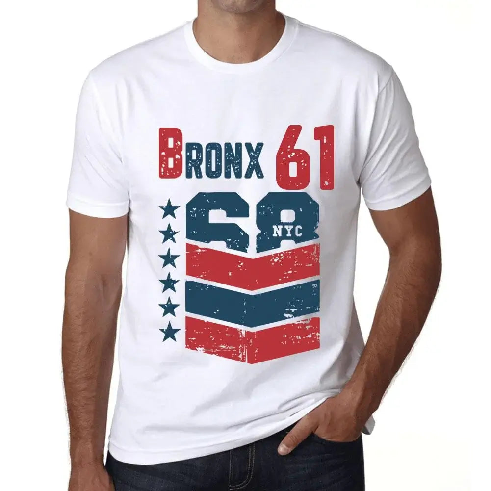 Men's Graphic T-Shirt Bronx 61 61st Birthday Anniversary 61 Year Old Gift 1963 Vintage Eco-Friendly Short Sleeve Novelty Tee