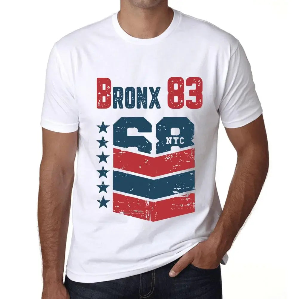 Men's Graphic T-Shirt Bronx 83 83rd Birthday Anniversary 83 Year Old Gift 1941 Vintage Eco-Friendly Short Sleeve Novelty Tee