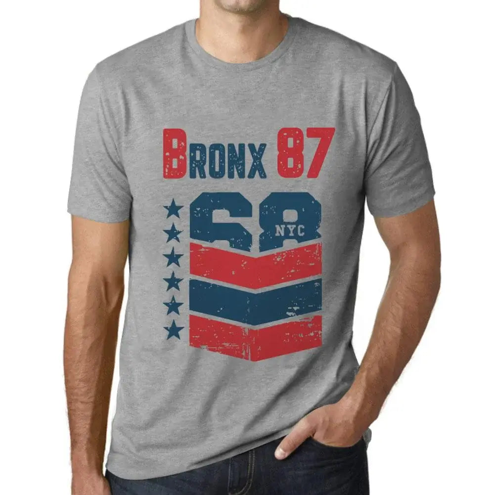 Men's Graphic T-Shirt Bronx 87 87th Birthday Anniversary 87 Year Old Gift 1937 Vintage Eco-Friendly Short Sleeve Novelty Tee