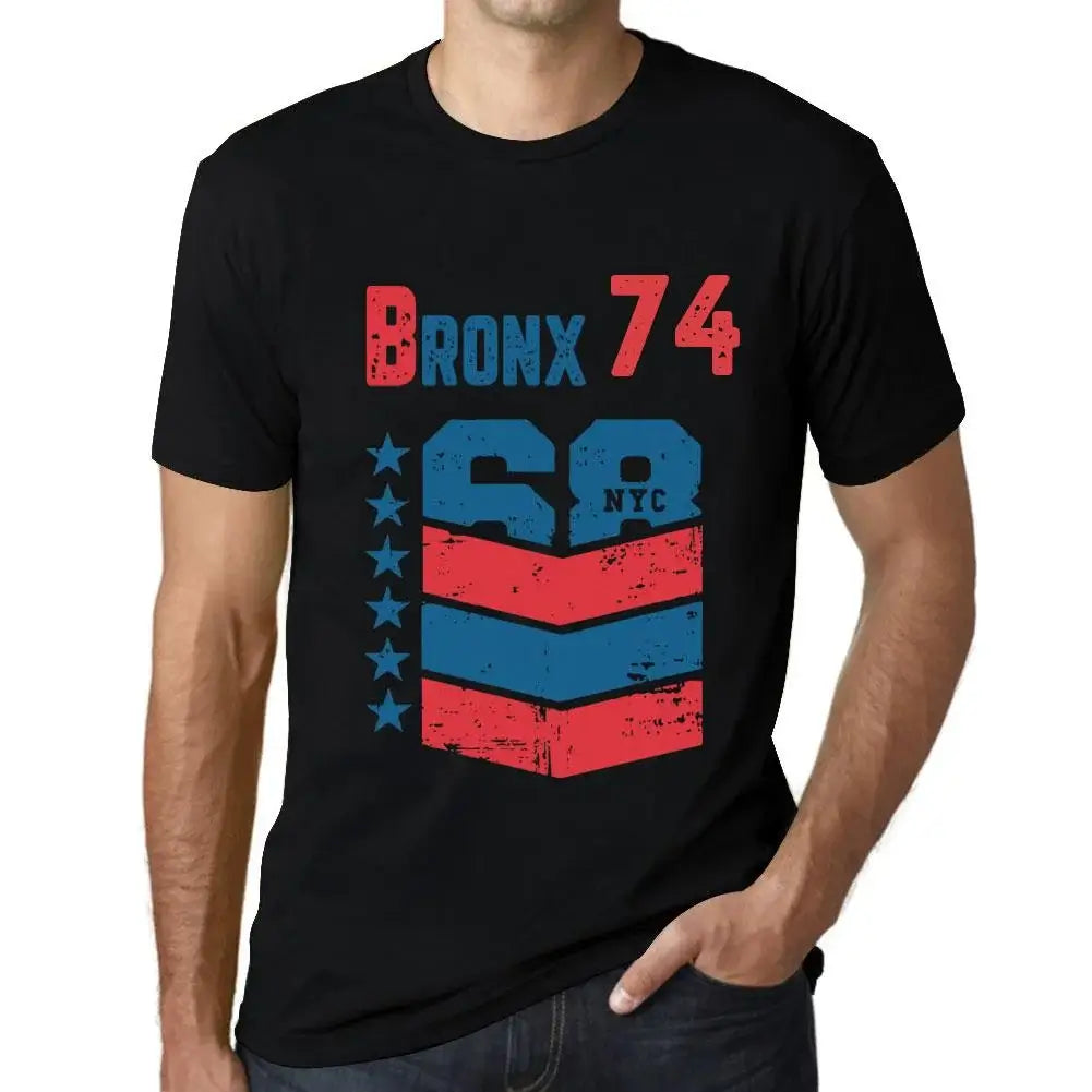 Men's Graphic T-Shirt Bronx 74 74th Birthday Anniversary 74 Year Old Gift 1950 Vintage Eco-Friendly Short Sleeve Novelty Tee