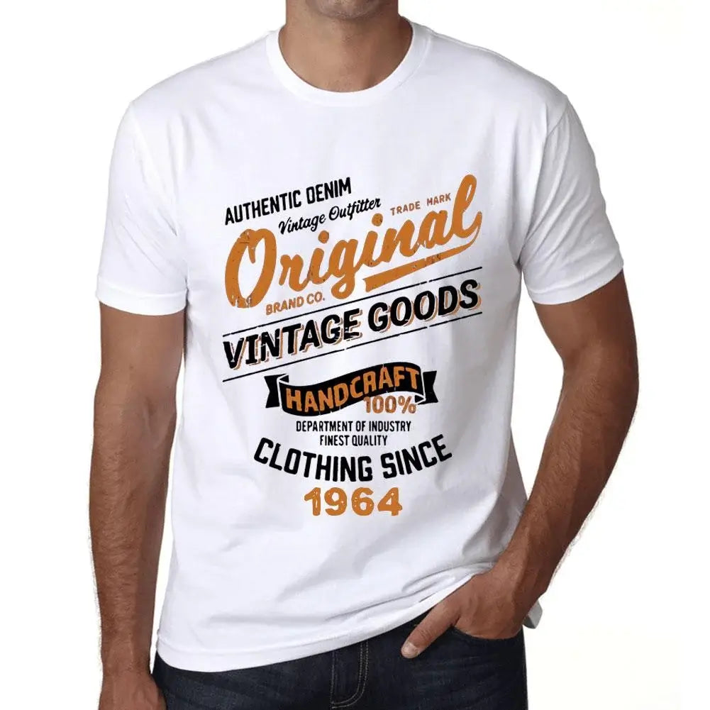 Men's Graphic T-Shirt Original Vintage Clothing Since 1964 60th Birthday Anniversary 60 Year Old Gift 1964 Vintage Eco-Friendly Short Sleeve Novelty Tee