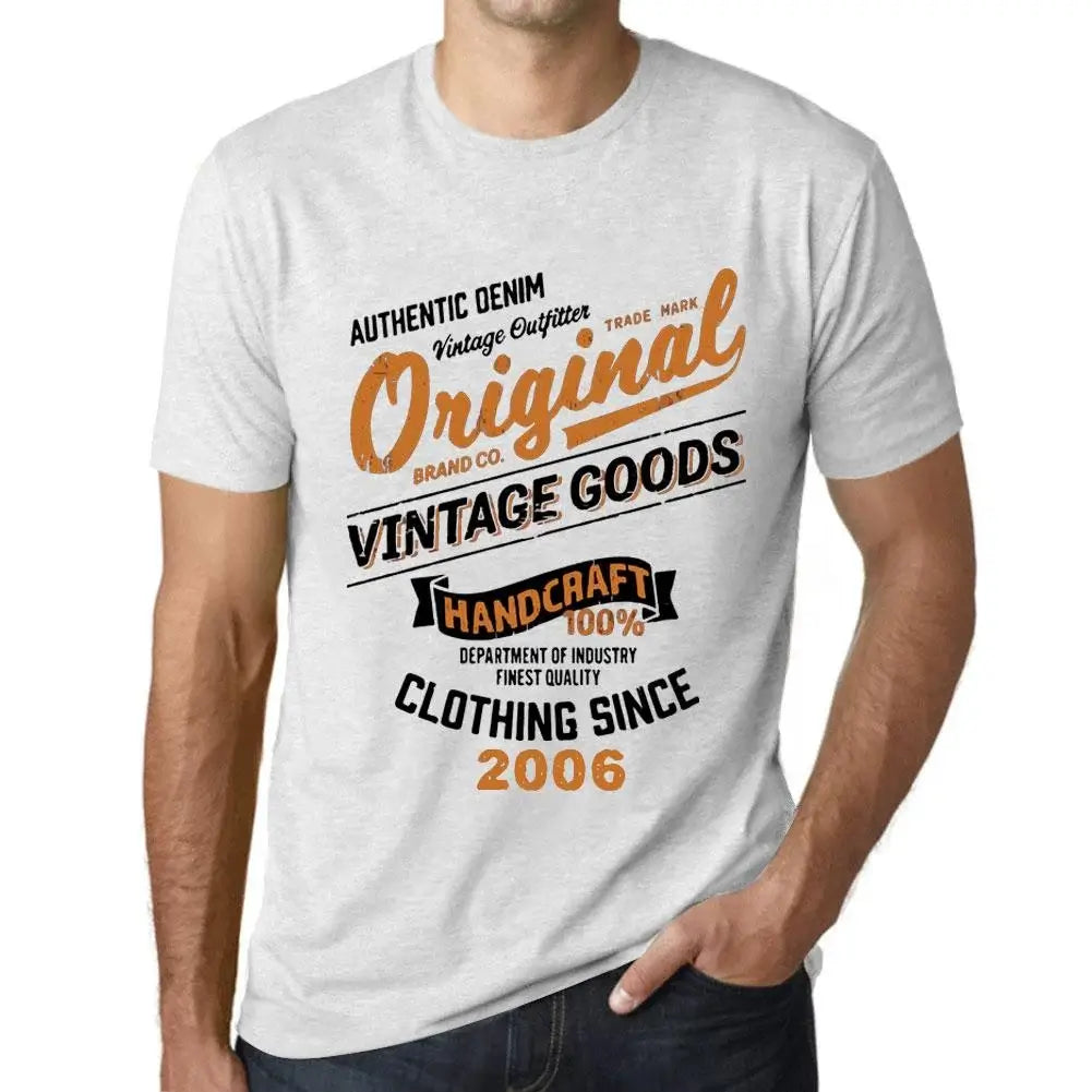 Men's Graphic T-Shirt Original Vintage Clothing Since 2006 18th Birthday Anniversary 18 Year Old Gift 2006 Vintage Eco-Friendly Short Sleeve Novelty Tee