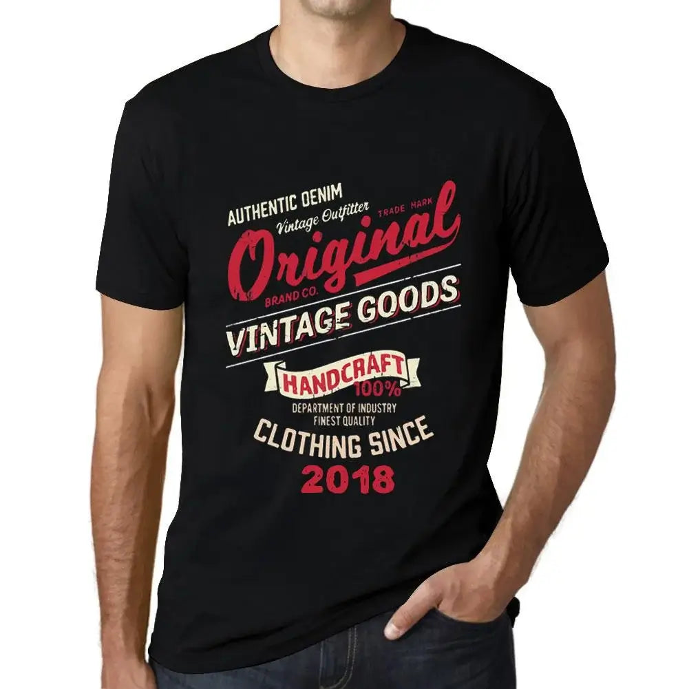 Men's Graphic T-Shirt Original Vintage Clothing Since 2018 6th Birthday Anniversary 6 Year Old Gift 2018 Vintage Eco-Friendly Short Sleeve Novelty Tee