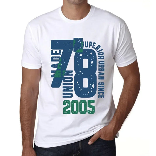 Men's Graphic T-Shirt Superior Urban Style Since 2005 19th Birthday Anniversary 19 Year Old Gift 2005 Vintage Eco-Friendly Short Sleeve Novelty Tee