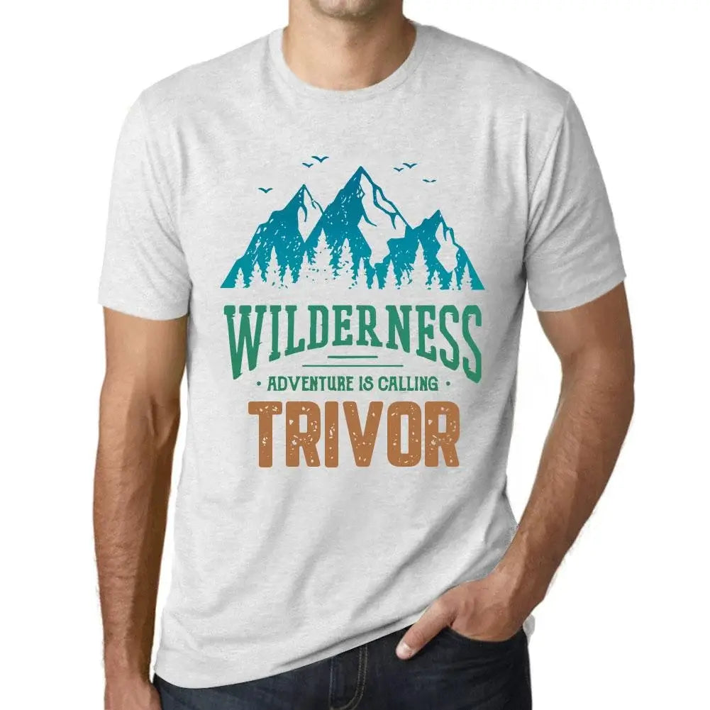 Men's Graphic T-Shirt Wilderness, Adventure Is Calling Trivor Eco-Friendly Limited Edition Short Sleeve Tee-Shirt Vintage Birthday Gift Novelty