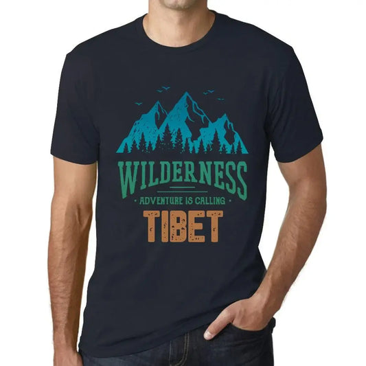 Men's Graphic T-Shirt Wilderness, Adventure Is Calling Tibet Eco-Friendly Limited Edition Short Sleeve Tee-Shirt Vintage Birthday Gift Novelty