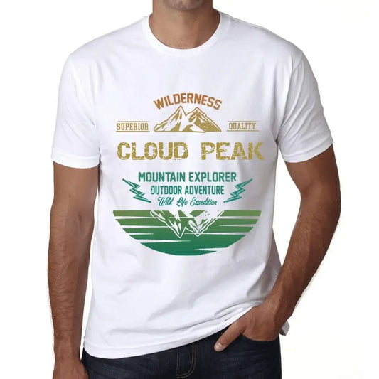 Men's Graphic T-Shirt Outdoor Adventure, Wilderness, Mountain Explorer Cloud Peak Eco-Friendly Limited Edition Short Sleeve Tee-Shirt Vintage Birthday Gift Novelty