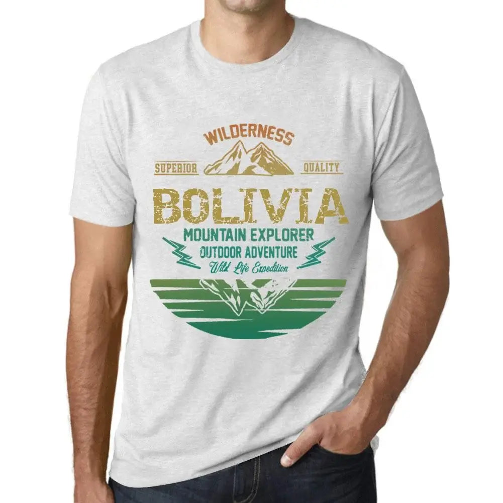 Men's Graphic T-Shirt Outdoor Adventure, Wilderness, Mountain Explorer Bolivia Eco-Friendly Limited Edition Short Sleeve Tee-Shirt Vintage Birthday Gift Novelty