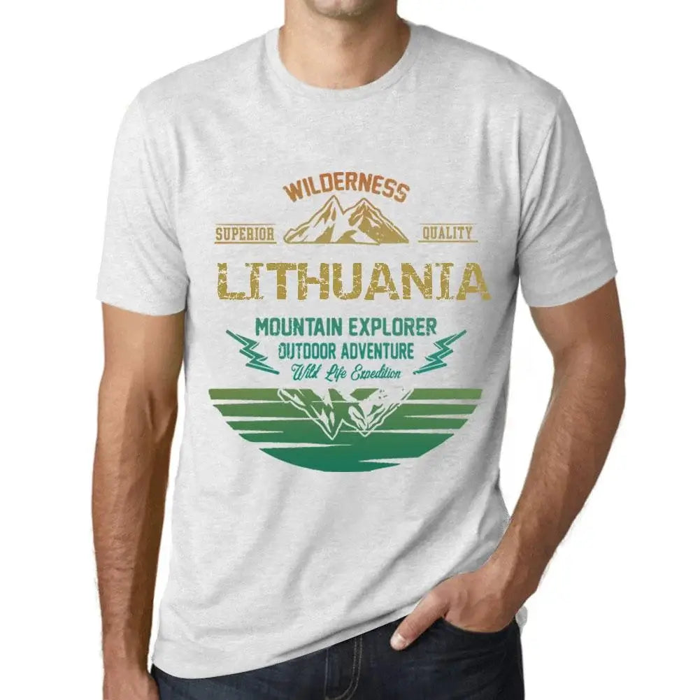 Men's Graphic T-Shirt Outdoor Adventure, Wilderness, Mountain Explorer Lithuania Eco-Friendly Limited Edition Short Sleeve Tee-Shirt Vintage Birthday Gift Novelty