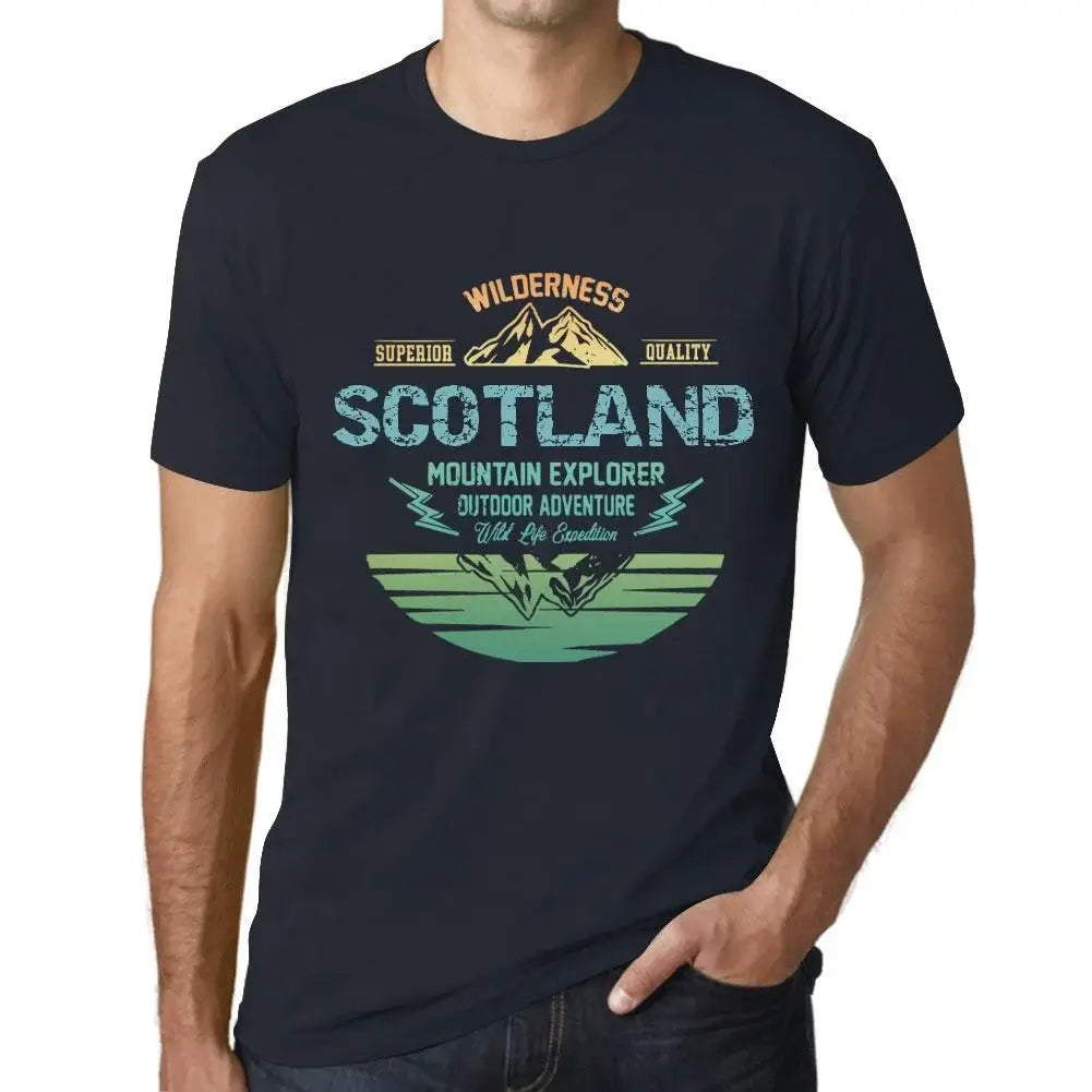 Men's Graphic T-Shirt Outdoor Adventure, Wilderness, Mountain Explorer Scotland Eco-Friendly Limited Edition Short Sleeve Tee-Shirt Vintage Birthday Gift Novelty