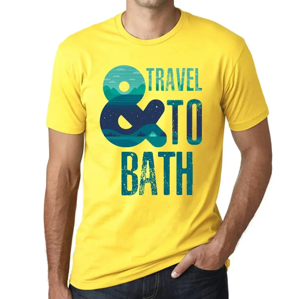 Men's Graphic T-Shirt And Travel To Bath Eco-Friendly Limited Edition Short Sleeve Tee-Shirt Vintage Birthday Gift Novelty