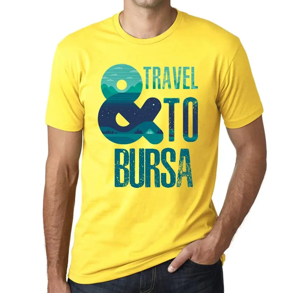 Men's Graphic T-Shirt And Travel To Bursa Eco-Friendly Limited Edition Short Sleeve Tee-Shirt Vintage Birthday Gift Novelty