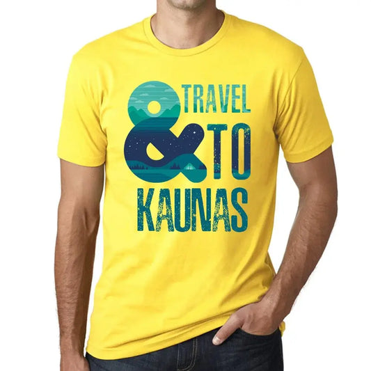 Men's Graphic T-Shirt And Travel To Kaunas Eco-Friendly Limited Edition Short Sleeve Tee-Shirt Vintage Birthday Gift Novelty