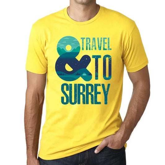 Men's Graphic T-Shirt And Travel To Surrey Eco-Friendly Limited Edition Short Sleeve Tee-Shirt Vintage Birthday Gift Novelty