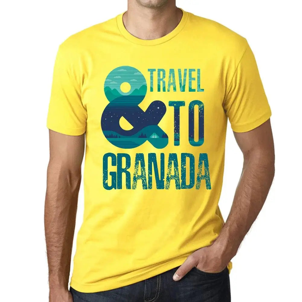 Men's Graphic T-Shirt And Travel To Granada Eco-Friendly Limited Edition Short Sleeve Tee-Shirt Vintage Birthday Gift Novelty