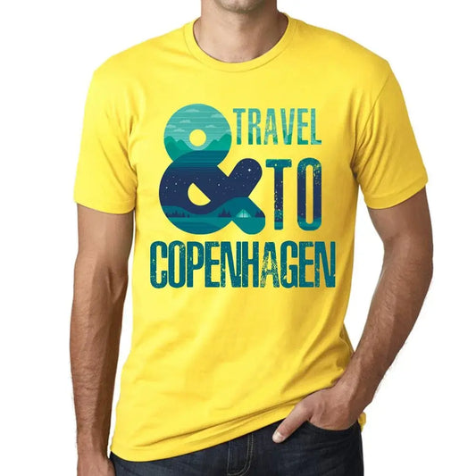 Men's Graphic T-Shirt And Travel To Copenhagen Eco-Friendly Limited Edition Short Sleeve Tee-Shirt Vintage Birthday Gift Novelty