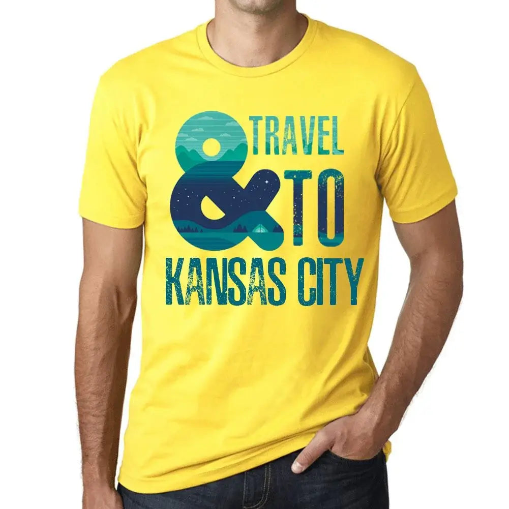 Men's Graphic T-Shirt And Travel To Kansas City Eco-Friendly Limited Edition Short Sleeve Tee-Shirt Vintage Birthday Gift Novelty