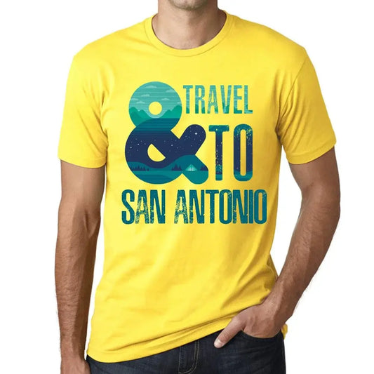Men's Graphic T-Shirt And Travel To San Antonio Eco-Friendly Limited Edition Short Sleeve Tee-Shirt Vintage Birthday Gift Novelty