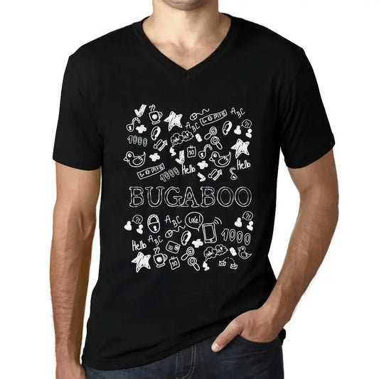 Men's Graphic T-Shirt V Neck Doodle Art Bugaboo Eco-Friendly Limited Edition Short Sleeve Tee-Shirt Vintage Birthday Gift Novelty